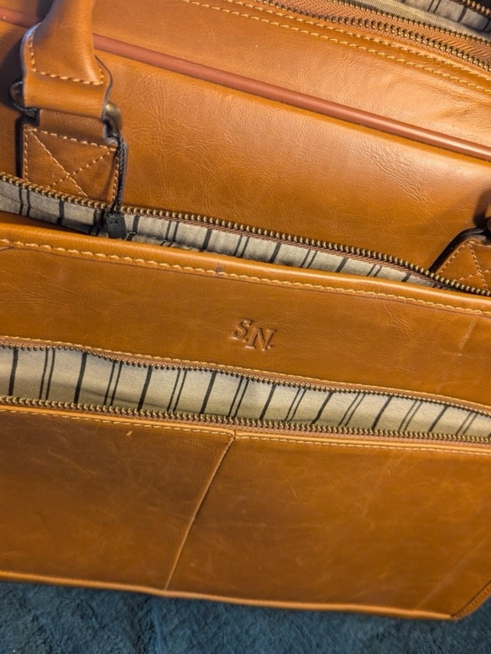 Simply Noelle Cognac Tan Laptop Bag